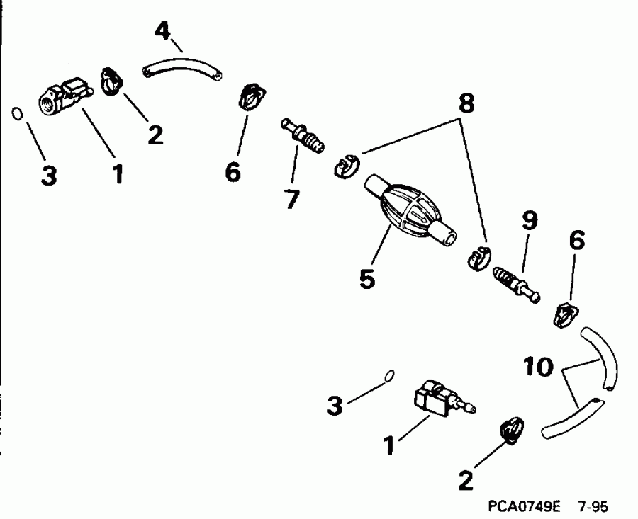 �������� ��������� ����� EVINRUDE SE10RPLB 1996  - el Hose Primer Bulb 5/16 In. I.d. / el ����� ��������� ����� 5 / 16 ���� I.d.