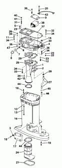 EVINRUDE SE125RWYV 1996  - haust Housing