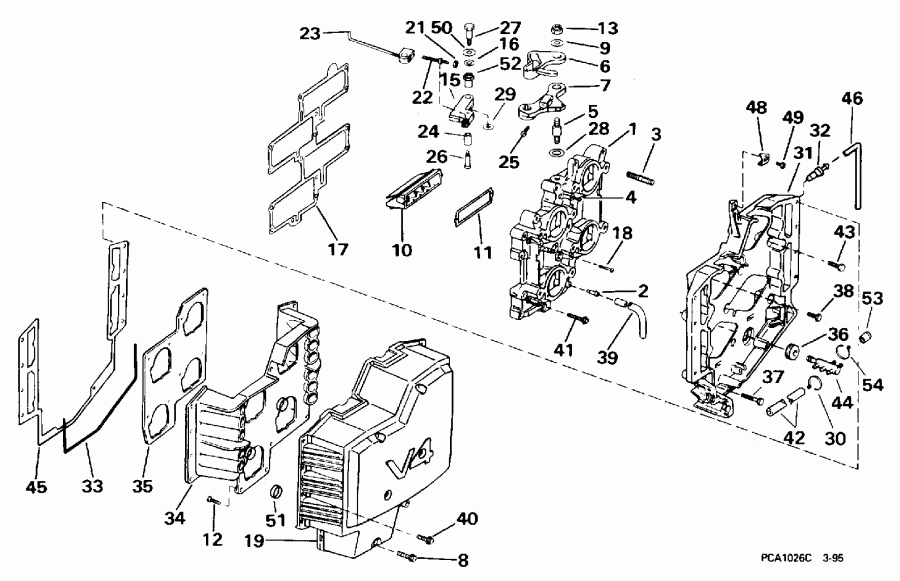 ��������� �������� ����� EVINRUDE SE125RWYV 1996  - take Manifold / take ���������