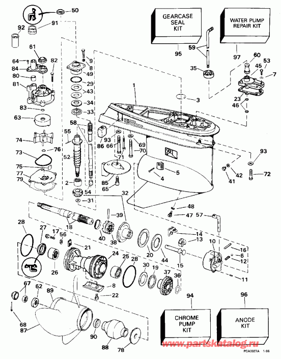 ��������� ��������� Evinrude SE125WTPLV 1996  - arcase / arcase