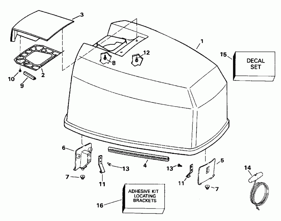 ����� Evinrude SE125WTPXV 1996  - gine Cover / gine ������
