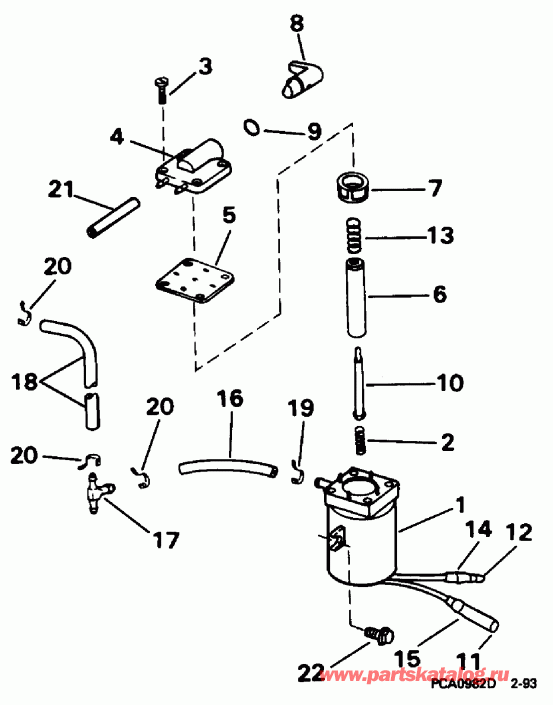 ��������� ��������� EVINRUDE SE15BAEDC 1996  - ectric Primer System / ectric Primer System