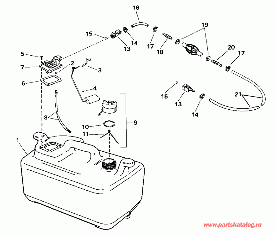 ��������� ����� Evinrude SE15RPG 1996  - 6 ������ - 10-15rp Models Only
