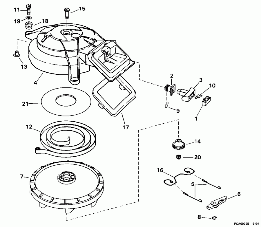 ��������� �������� ����� Evinrude SE15RPLG 1996  - wind Starter / wind �������