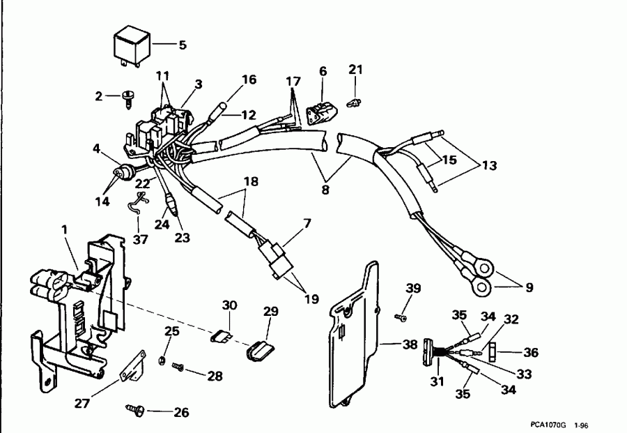 ��������� Evinrude SE200WTPLA 1996  - wer Trim / tilt ��������� - wer Trim/tilt Electrical