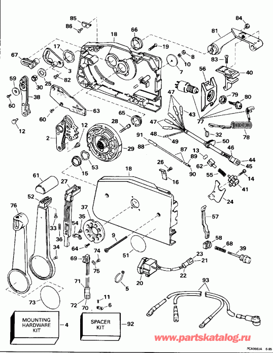    Evinrude SE200WTPLA 1996  - mote  / mote Control