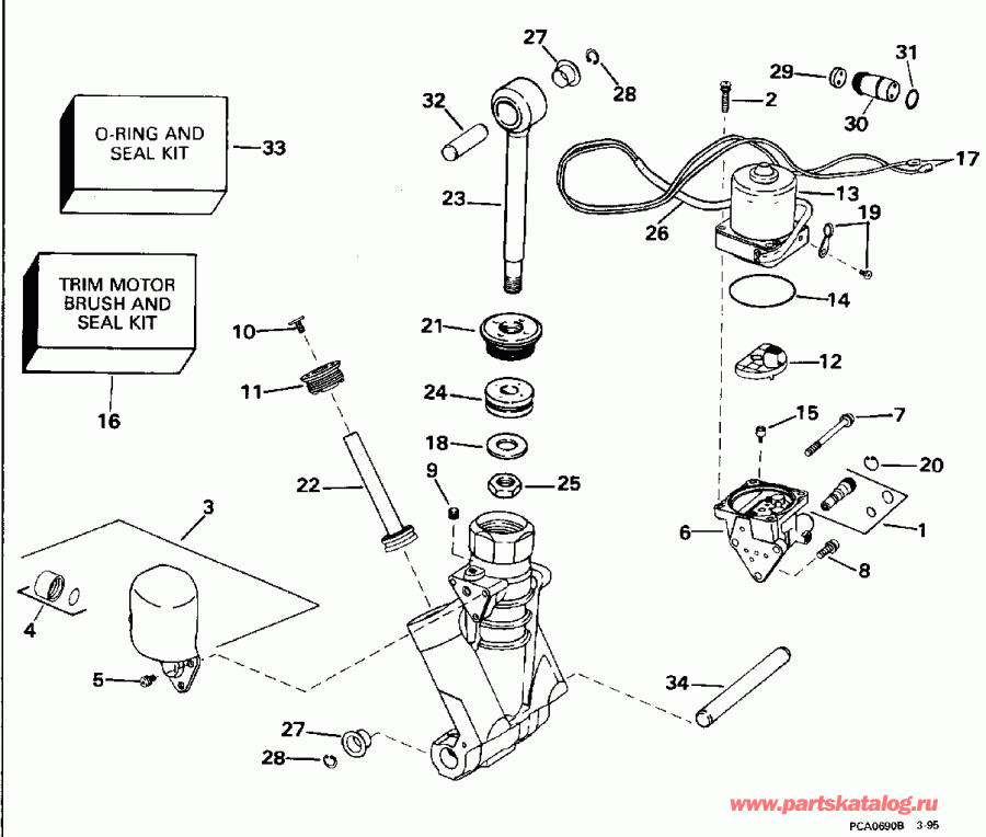   SE200WTPXA 1996  - wer Trim / tilt Hydraulic Assembly - wer Trim/tilt Hydraulic Assembly