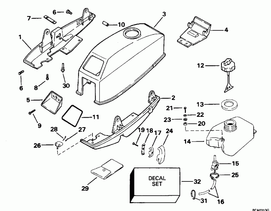 �������� ��������� ����� Evinrude SE3ROEDE 1996  - Johnson / evinrude & ���������� ��������� ��� / Johnson/evinrude & Integral Fuel Tank