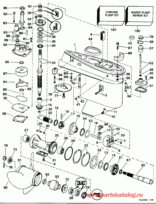 ��������� ��������� EVINRUDE SE40RPYH 1996  - arcase