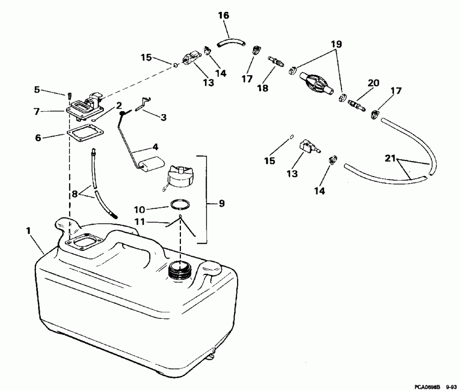 �������� ����� EVINRUDE SE40RSLZ 1996  - 6 ������ P / n 175303