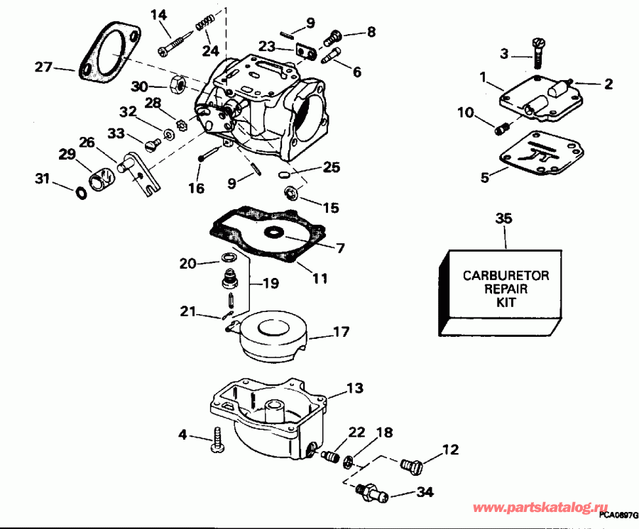  Evinrude SE45RSLH 1996  - All 55 Models, 40rw / All 55 Models, 40rw