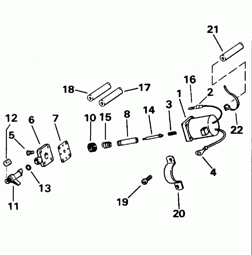 ��������� ����� Evinrude SE50TLEDS 1996  - Electric Start / Electric Start