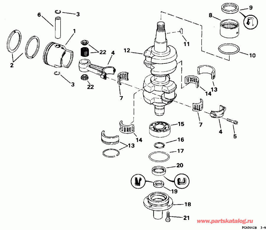 ����� ������� SE55RSW 1996  - ankshaft & Piston