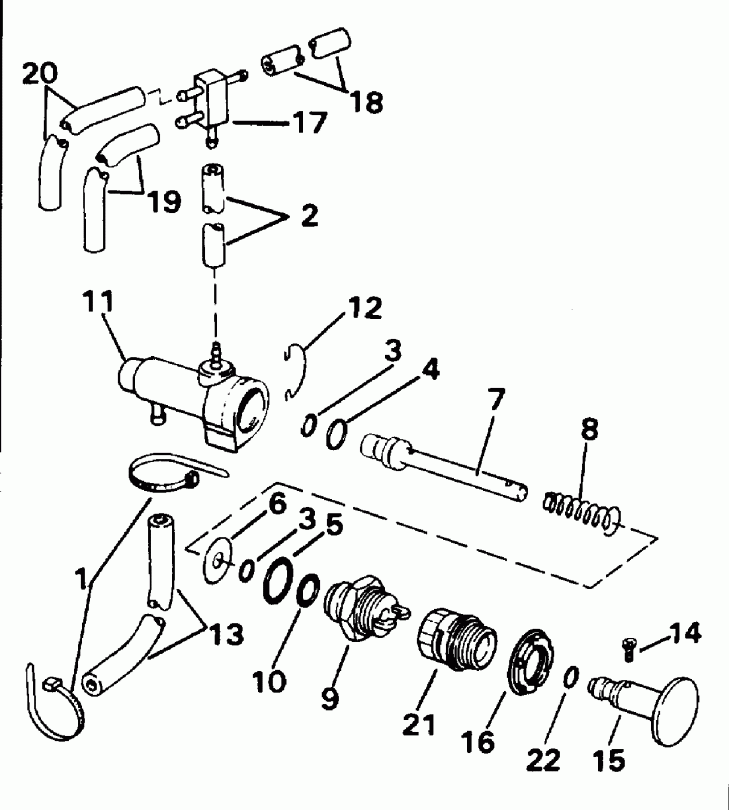 ��������� �������� ����� EVINRUDE SE65RSYM 1996  - nual Primer System - nual Primer System