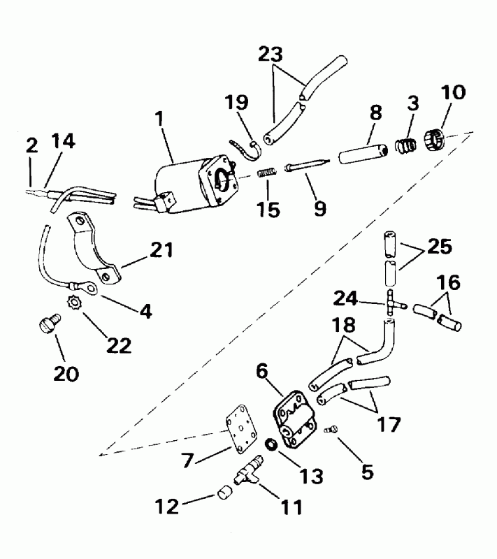  EVINRUDE SE65WMLM 1996  - ectric Primer System / ectric Primer System