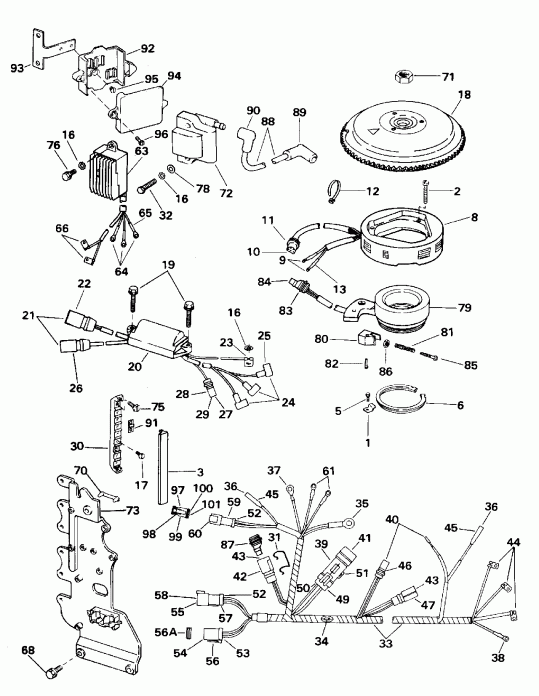 ��������� ����� Evinrude SE65WMYM 1996  - nition System
