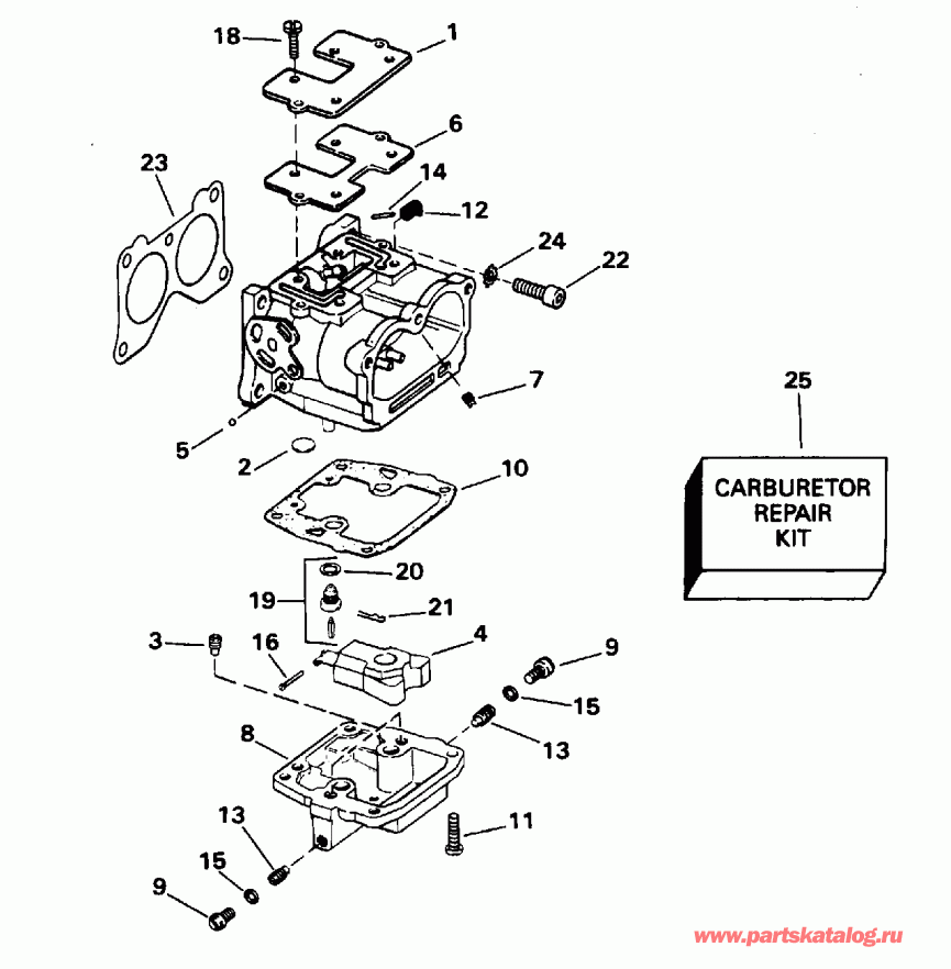 �������� ����� EVINRUDE XE112TSLEDR 1996  - rburetor - rburetor