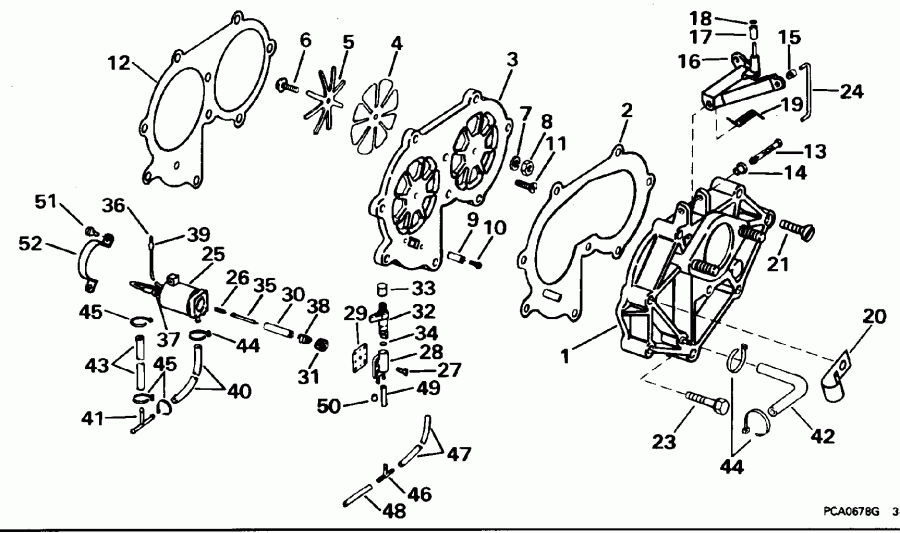 ��������� ����� EVINRUDE XE112TSLEDR 1996  - linder & Crankcase - linder & ������ ���������