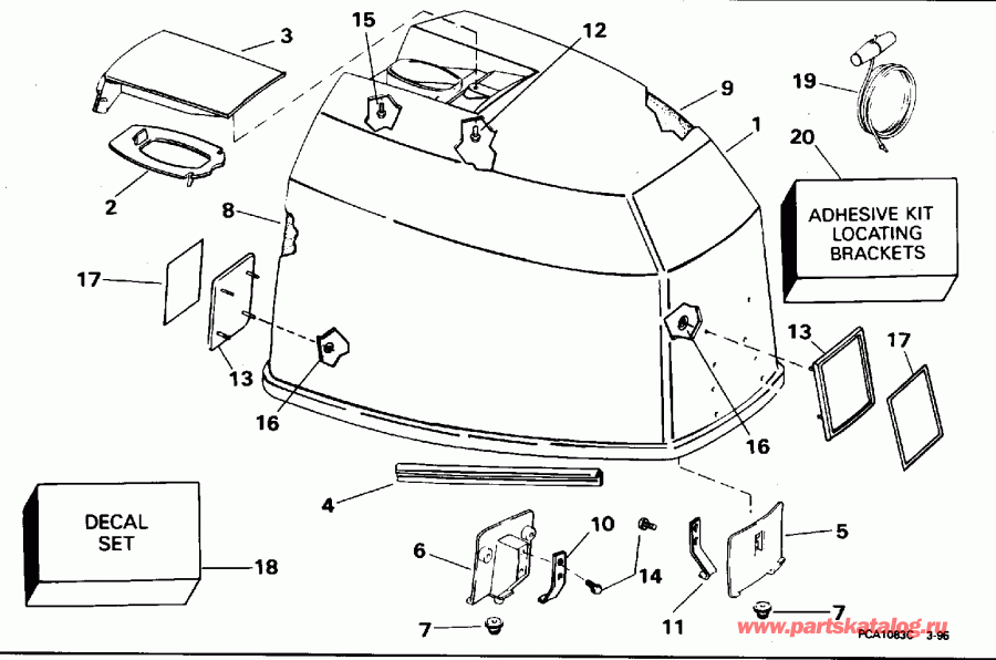 �������� ��������� ����� Evinrude XE88TSLEDR 1996  - Johnson
