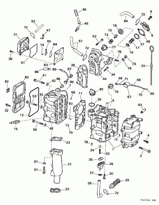  EVINRUDE BE10FAEUR 1997  - linder &   / linder & Crankcase