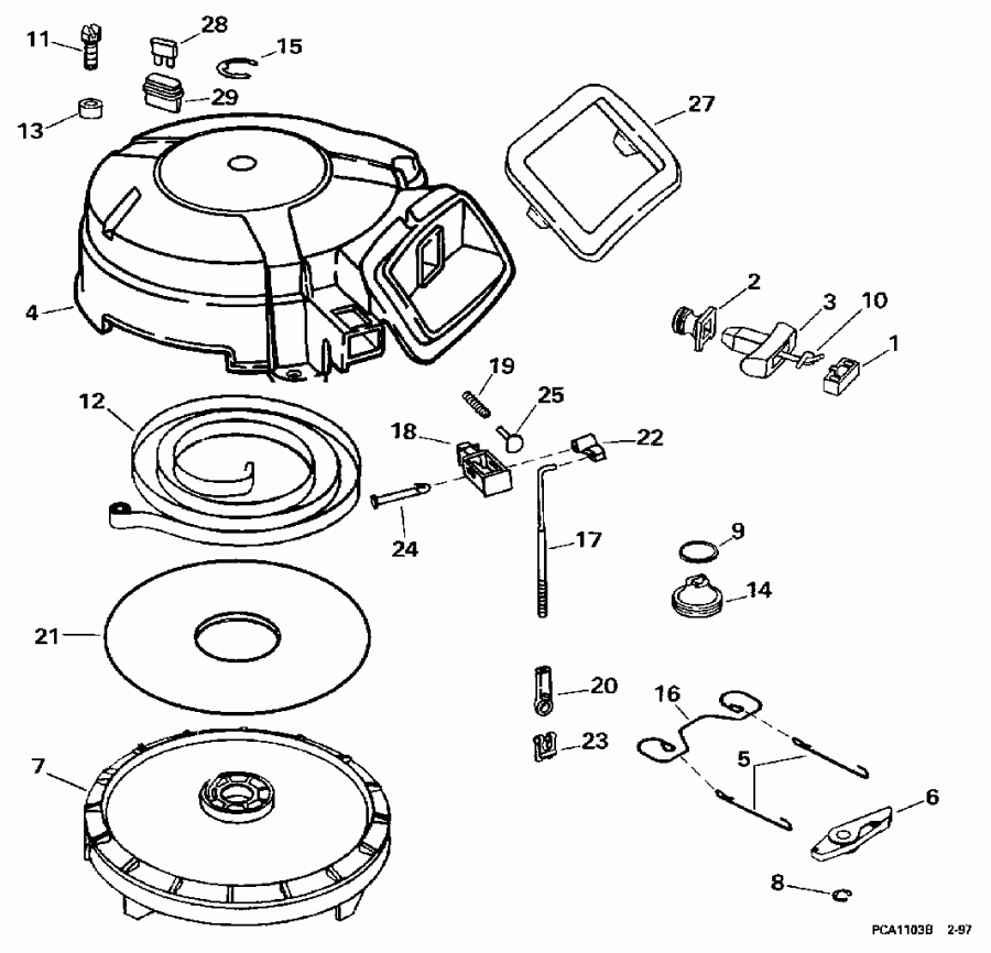 ��������� ����� Evinrude BE10FDLEUA 1997  - wind ������� / wind Starter