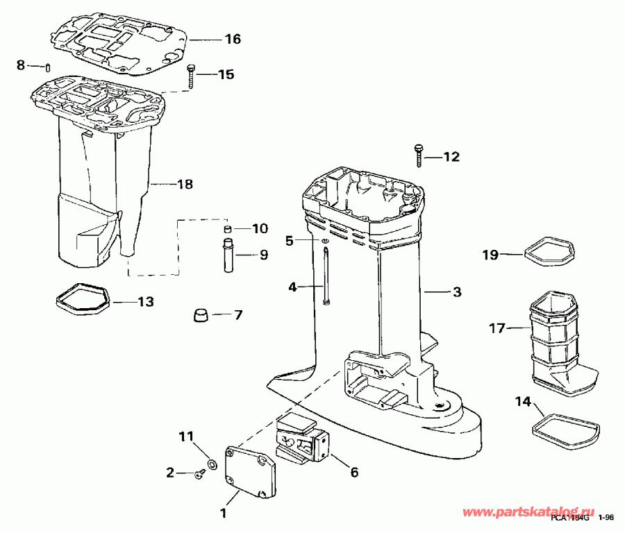 ��������� ����� Evinrude BE115ELEUA 1997  - haust ������