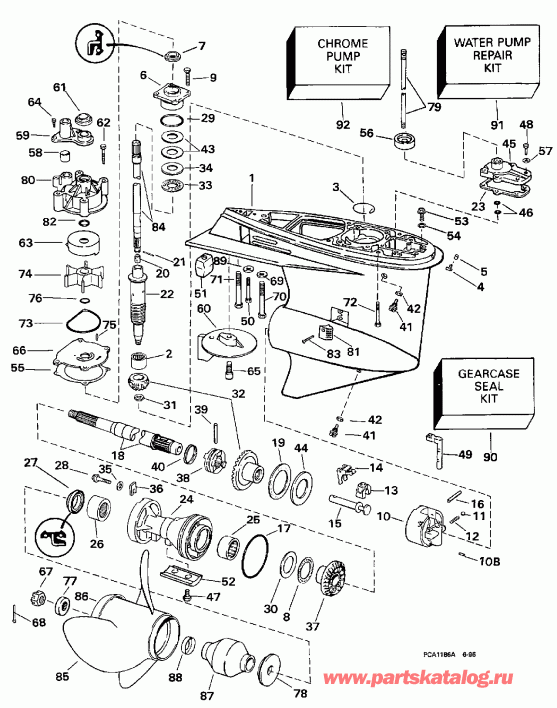 ��������� ��������� Evinrude BE115ELEUC 1997  - 20 ���� Models / 20 In. Models