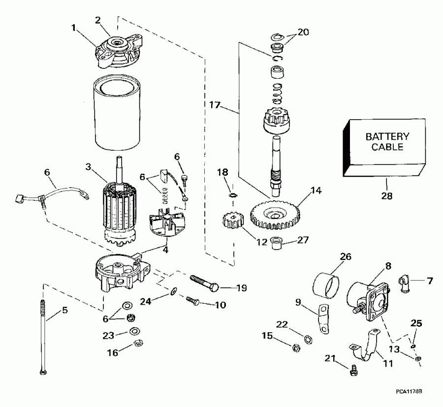  Evinrude BE115GLEUA 1997  - ectric Starter & Solenoid