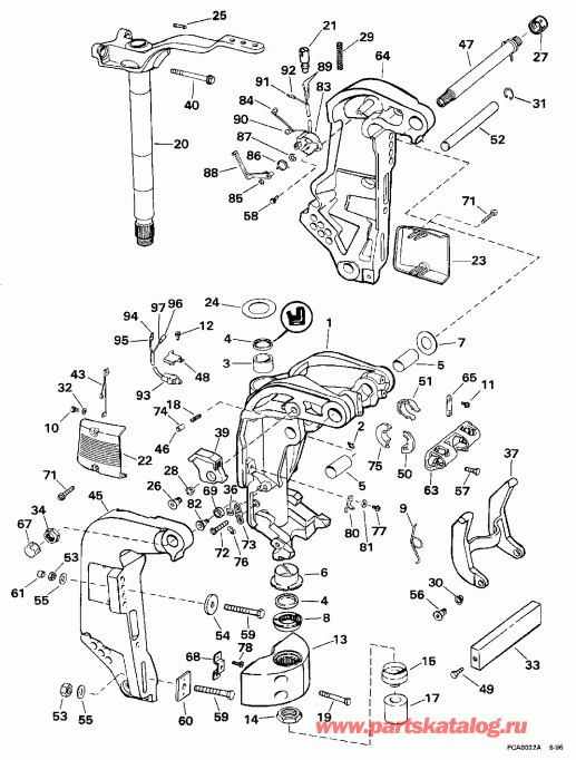 �������� ����� EVINRUDE BE150EXEUE 1997  - dsection - dsection