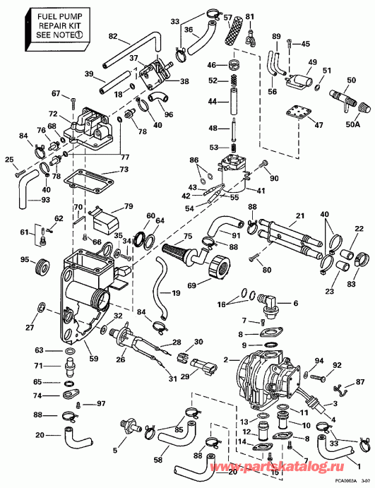 ��������� Evinrude BE150NXEUE 1997  - el ��������� & Components / el Bracket & Components