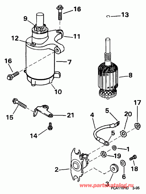  Evinrude BE15FKEUA 1997  - arter Motor & Solenoid - arter Motor & Solenoid