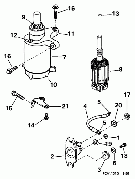  EVINRUDE BE15FRELUA 1997  - arter Motor & Solenoid / arter Motor & Solenoid