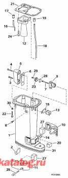 ��������� ��������� EVINRUDE BE15RELEUC 1997  - haust Housing