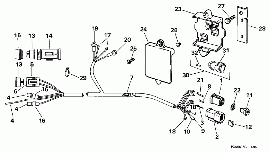 ��������� ��������� ������� BE20SEEUM 1997  - tor ������ Assembly - tor Cable Assembly
