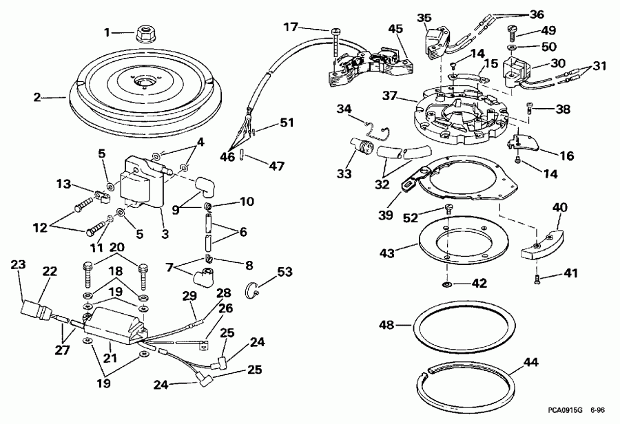 ��������� ��������� Evinrude BE20SRLEUM 1997  - nition / nition