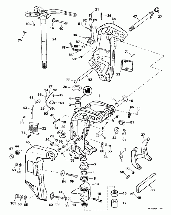 ��������� Evinrude BE225CXEUD 1997  - dsection