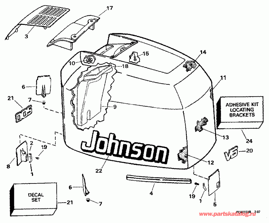 ��������� Evinrude BE225TXEUD 1997  - Johnson - 200sl, 200stl, 225stl