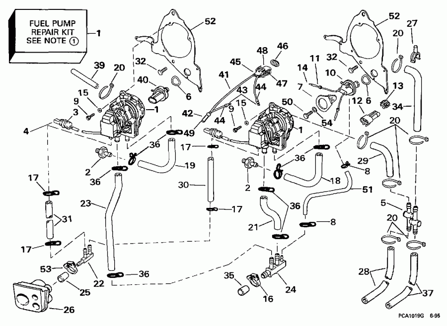 ����� Evinrude BE250CXEUM 1997  - el ����� - el Pump