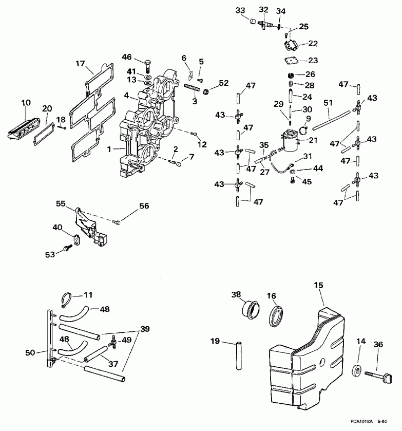 ��������� Evinrude BE250CXEUM 1997  - take Manifold / take ���������