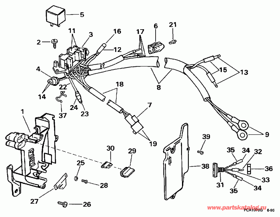  EVINRUDE BE250TXEUM 1997  - wer Trim / tilt ��������� - wer Trim/tilt Electrical