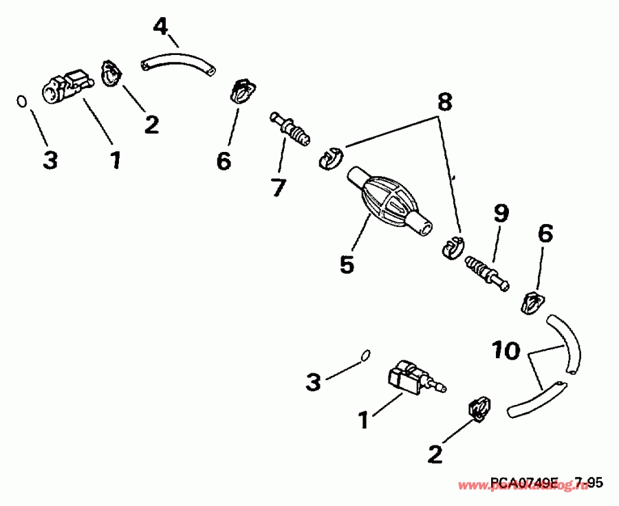 ��������� ������� BE30BALEUD 1997  - el Hose & Primer Bulb 5/16 In. I.d. / el ����� & ��������� ����� 5 / 16 ���� I.d.