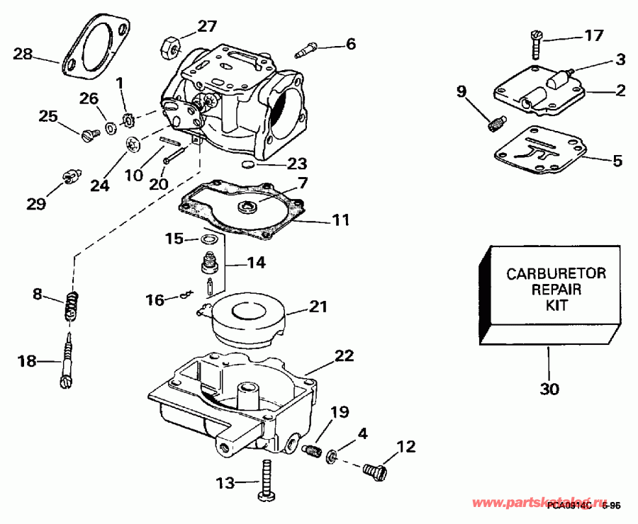 ��������� ����� ������� BE30ELEUD 1997  - rburetor 30e, 30el - rburetor 30e, 30el