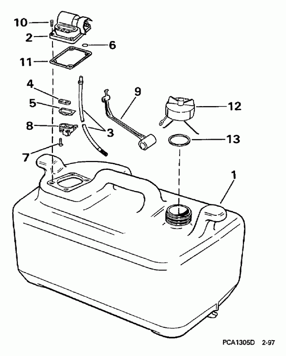 �������� ��������� ����� Evinrude BE30ELEUD 1997  - 6 Gallon