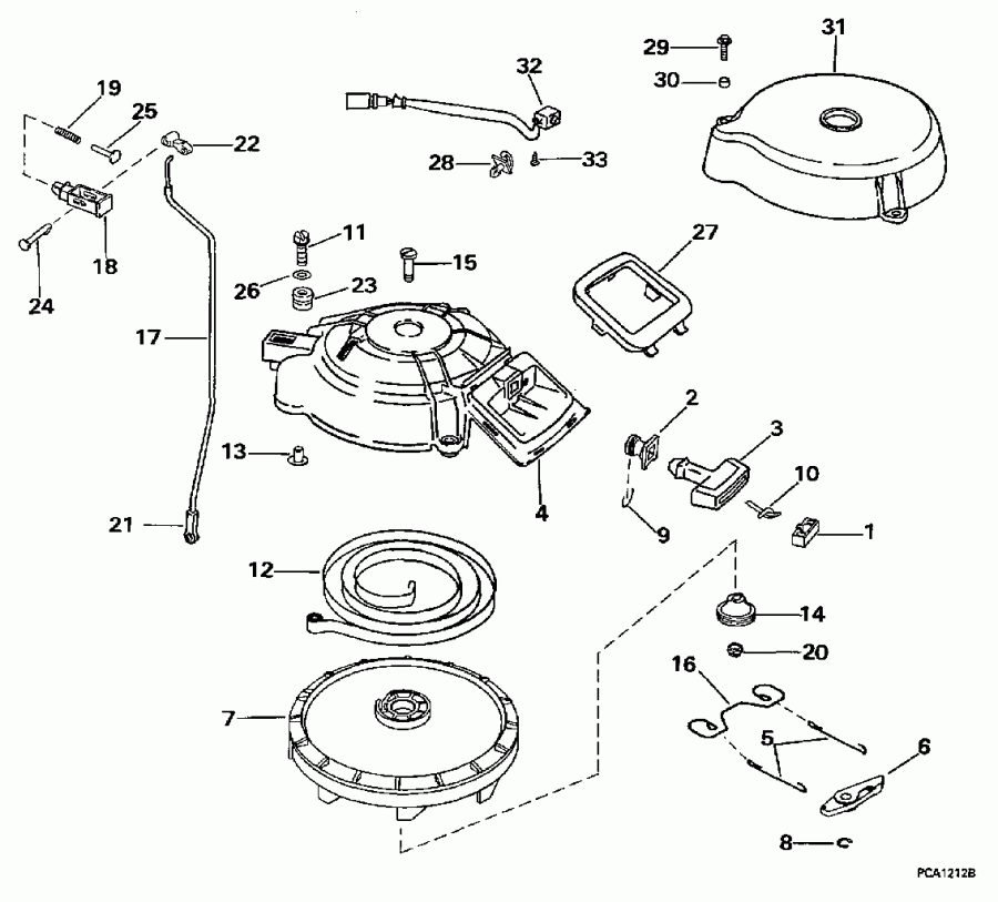 ��������� ����� EVINRUDE BE35KEUR 1997  - wind Starter