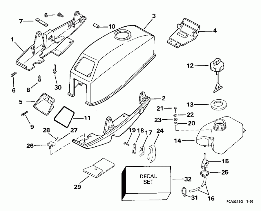 �������� ����� Evinrude BE3ROEUD 1997  - Johnson/evinrude & Integral Fuel Tank