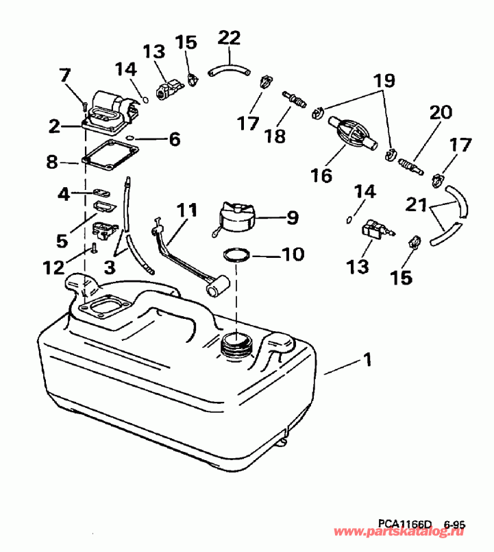 ��������� ��������� EVINRUDE BE4BRLEUC 1997  - 3 Gallon / 3 ������