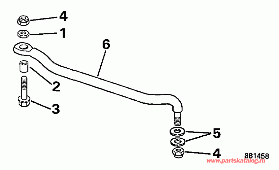 ��������� �������� ����� Evinrude BE50RLEUC 1997  - ee������ ����������� Kit - eering Link Kit