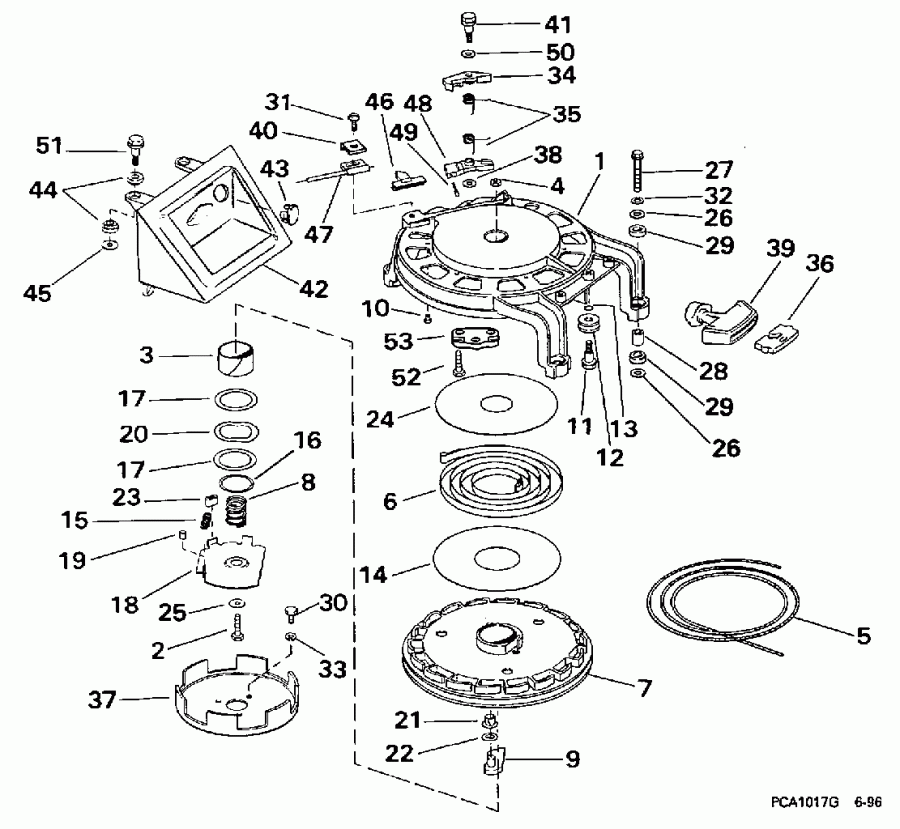 �������� ����� Evinrude BE50TLEUC 1997  - wind ������� - wind Starter