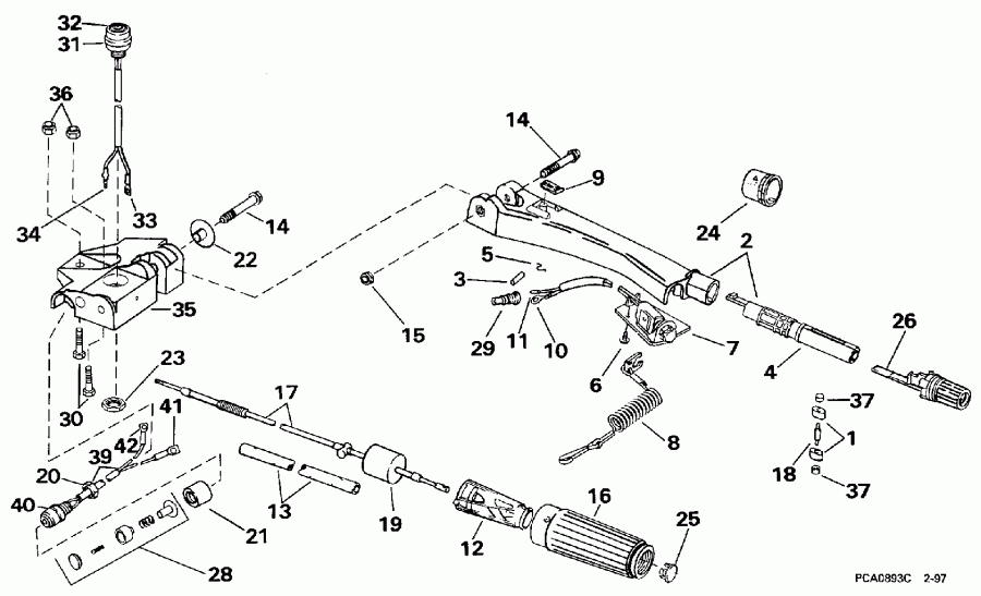��������� ������� BE50TSLEUS 1997  - ee������ & ������������� Handle - eering & Shift Handle