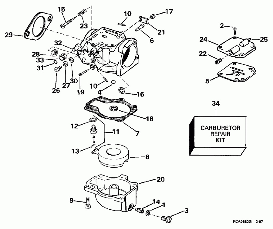 ��������� ����� EVINRUDE BE60ELEUA 1997  - 50, 60, 70 / 50, 60, 70